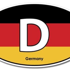 Germany Oval Euro Flag Wall Window Car Vinyl Sticker Decal