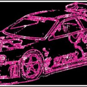 Glitter Cool Fancy Cars Better Vision vinyl sticker