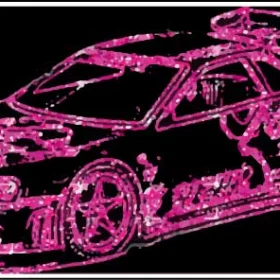 Glitter Cool Fancy Cars Better Vision vinyl sticker