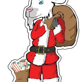 Goat Santa vinyl sticker