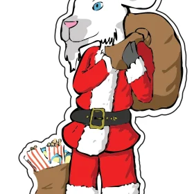 Goat Santa vinyl sticker