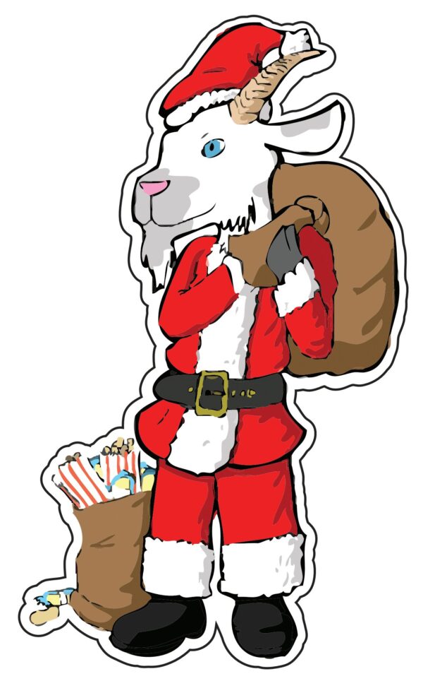 Goat Santa vinyl sticker