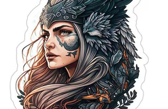 Freya Valkyrie Queen Norse Mythology Nordic Goddess Viking Warrior Fantasy Art vinyl sticker