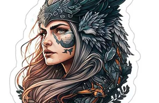 Freya Valkyrie Queen Norse Mythology Nordic Goddess Viking Warrior Fantasy Art vinyl sticker