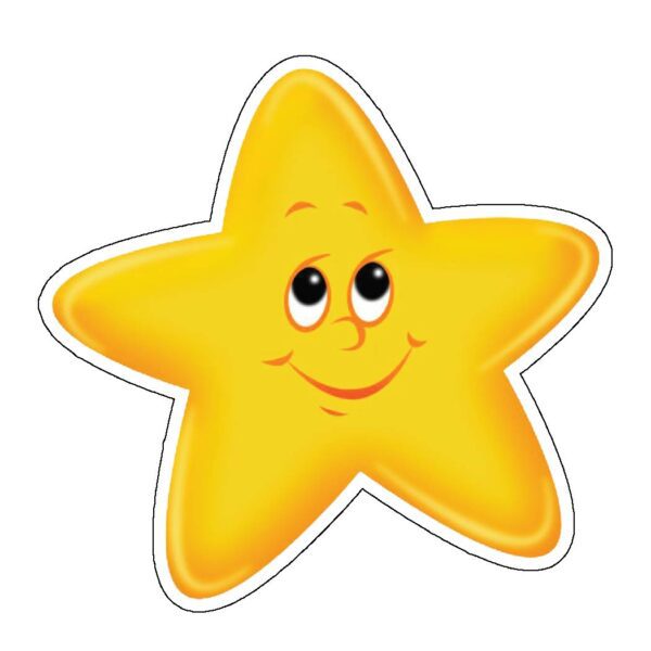 Golden Happy Lucky Star vinyl sticker