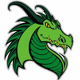 Green Dragon Horns vinyl sticker