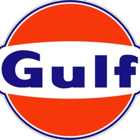 Gulf Oil Vintage Style Motor Oil Sign Vinyl Sticker