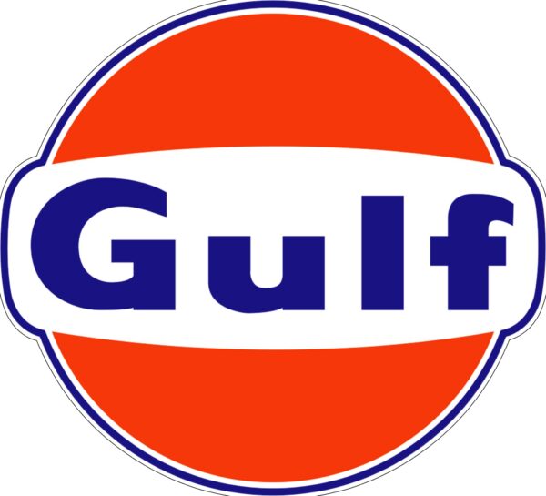 Gulf Oil Vintage Style Motor Oil Sign Vinyl Sticker