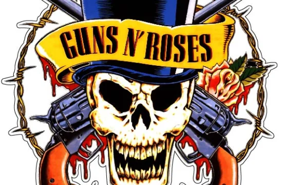 Guns N Roses Skull Logo Rock N Roll Greatest Hits Famous Music Band Design Legendary Custom Fan Emblem Retro Pop Art Memorabilia vinyl sticker