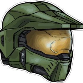 Halo Master Chief Helmet Collection Video Game Vinyl Sticker