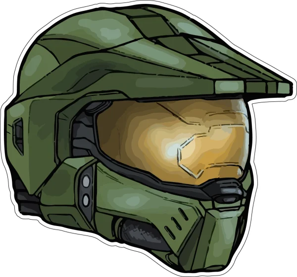 Halo Master Chief Helmet Collection Video Game Vinyl Sticker