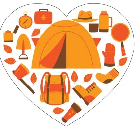 Happy Camper Camping Equipment Vinyl sticker