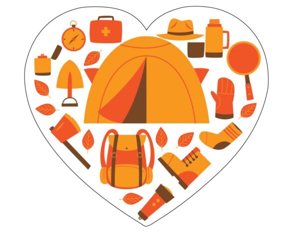 Happy Camper Camping Equipment Vinyl sticker