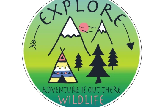 Happy Camper Explore Adventure Vinyl sticker