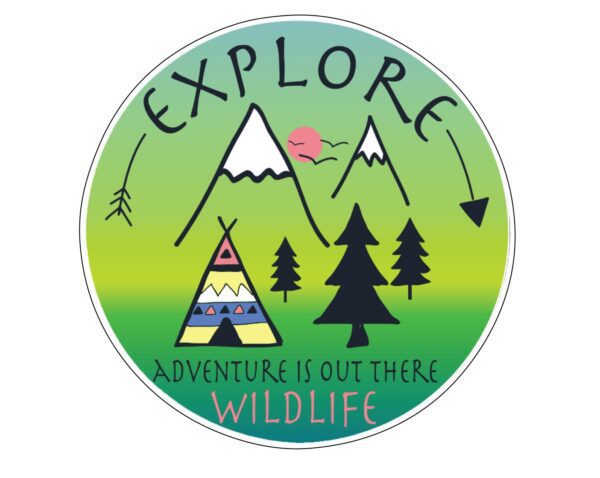 Happy Camper Explore Adventure Vinyl sticker