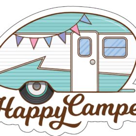 Happy Camper Vinyl sticker