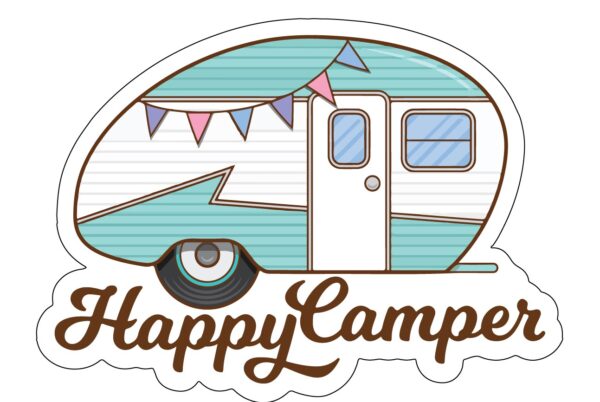 Happy Camper Vinyl sticker