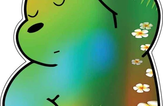 Happy Funny Bear Green Forest