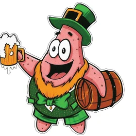 Spongebob St. Patrick Vinyl Sticker