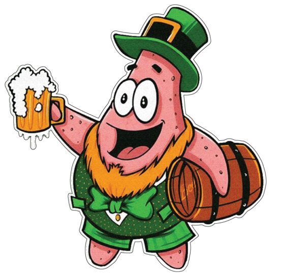 Spongebob St. Patrick Vinyl Sticker