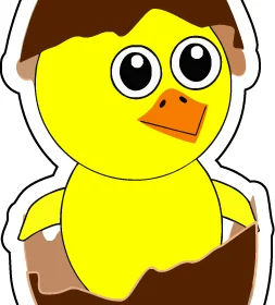 Happy Easter Chicken Egg Vinyl Sticker