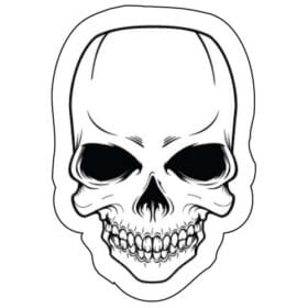 Helmet Skull ATV motorbike Printed Vinyl Sticker