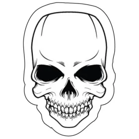 Helmet Skull ATV motorbike Printed Vinyl Sticker