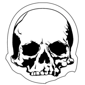 Helmet Skull Printed Vinyl Sticker