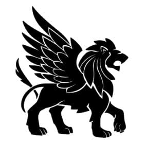 Heraldry Heraldic Griffin Lion Cutout Vinyl Sticker