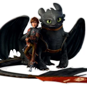 Hiccup Horrendous Haddock III and Night Fury