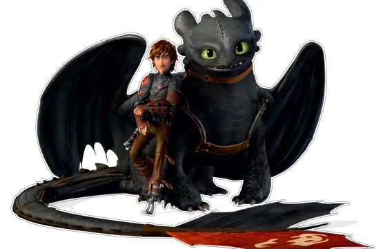 Hiccup Horrendous Haddock III and Night Fury