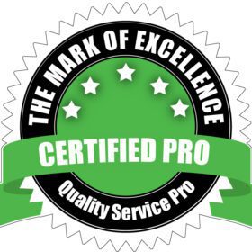 High Quality Service Pro Logo The Mark Of Excellence Green Vinyl Sticker
