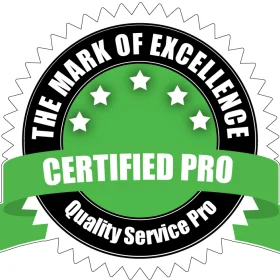 High Quality Service Pro Logo The Mark Of Excellence Green Vinyl Sticker