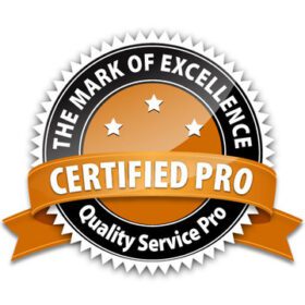 High Quality Service Pro Logo The Mark Of Excellence Orange Vinyl Sticker