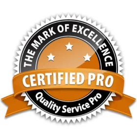 High Quality Service Pro Logo The Mark Of Excellence Orange Vinyl Sticker