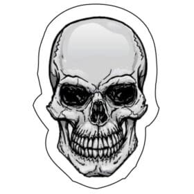 High detailed Classic Skull Printed Vinyl Sticker