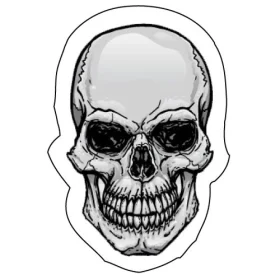 High detailed Classic Skull Printed Vinyl Sticker
