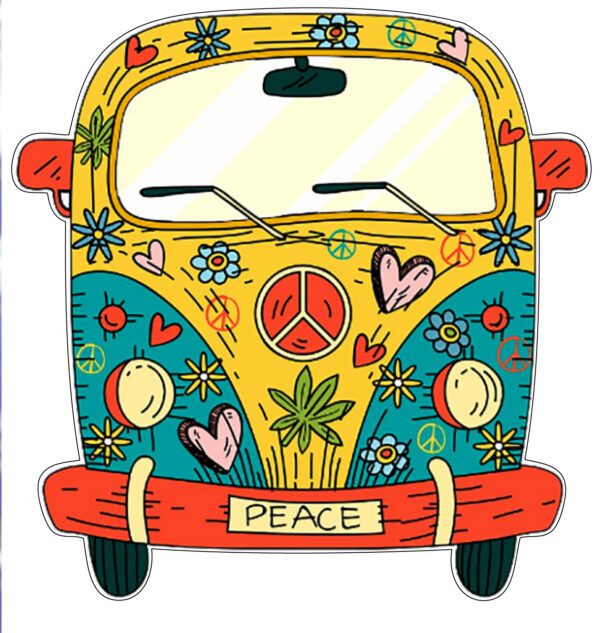 Hippie Bus Van Vinyl sticker