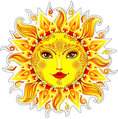 Hippie Sun Pretty Face Tattoo Punk Art Vinyl sticker