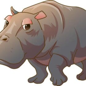 Hippo Wildlife Jungle Wall Window Car Vinyl Sticker Decal