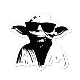 Hipster Yoda In Sunglasses Vinyl sticker