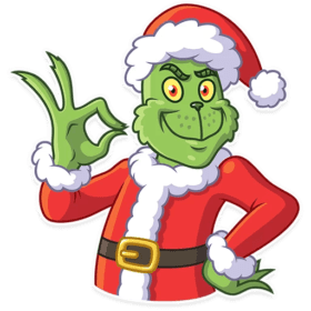 How The Grinch Stole Santa's Cap vinyl sticker