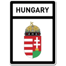 Hungary Crest Coat of Arms Black Wall Window Car Sticker Decal