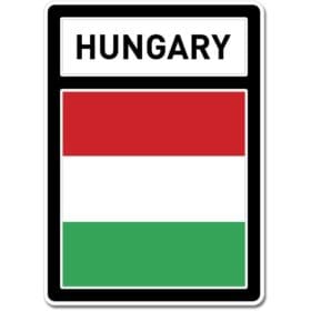 Hungary Crest Flag Black Wall Window Car Vinyl Sticker Decal