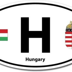 Hungary H Euro Color Oval Black Wall Window Car Sticker Decal