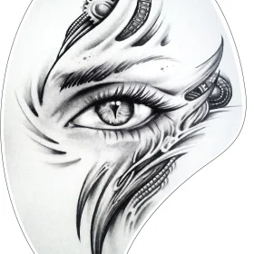 Hybrid Dragon Eye Technocratic Mystic Tattoo Vinyl sticker