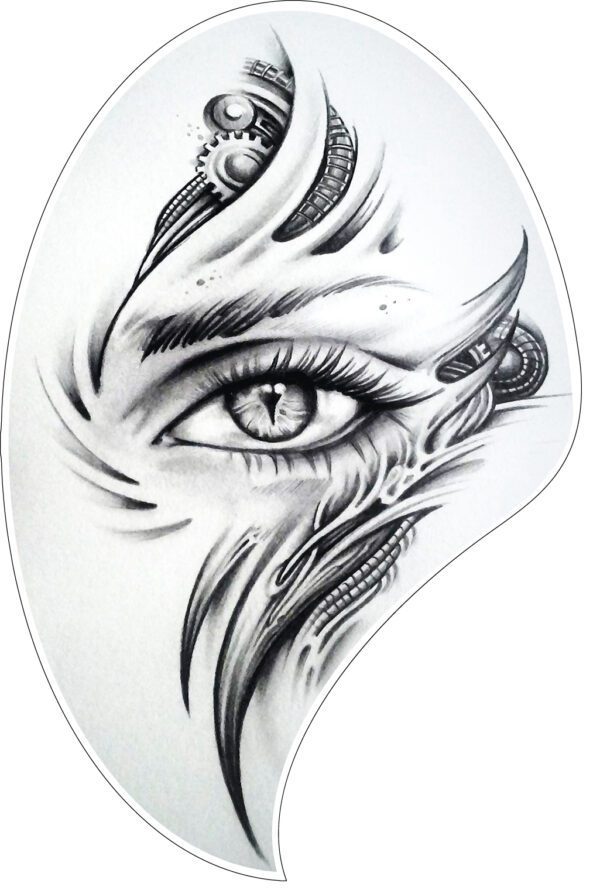 Hybrid Dragon Eye Technocratic Mystic Tattoo Vinyl sticker