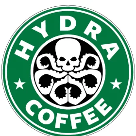 Hydra Coffee Marvel Octopus Funny Starbucks / printed vinyl decal