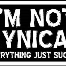 I Am Not CYNICAL vinyl sticker