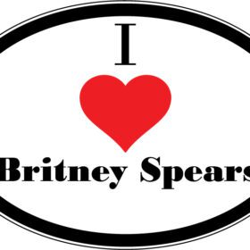 I Love Britney Spears Heart Vinyl sticker